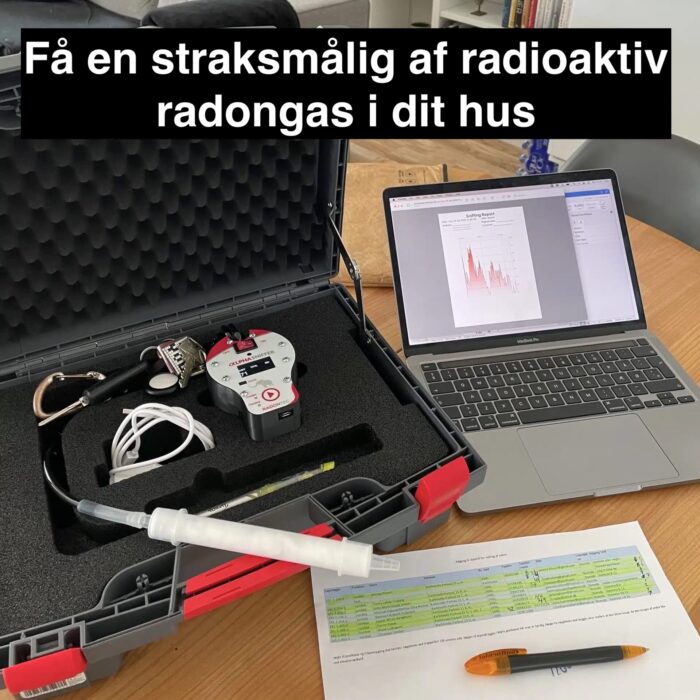 Straksmåling af radon i dit hus